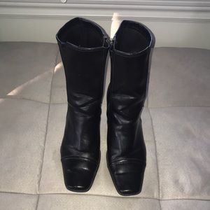 Black Leather Ankle Boots